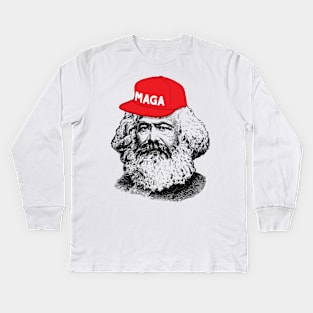 Marx MAGA Trump Hat Kids Long Sleeve T-Shirt